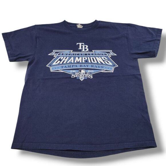 Tampa Bay Rays Shirt Size Medium 2008 MLB American League Champions Graphic Tee - Picture 1 of 5